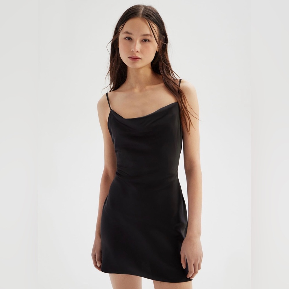 Urban Outfitters - Mallory Cowl Neck Slip Dress